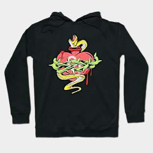 snaky heart Hoodie